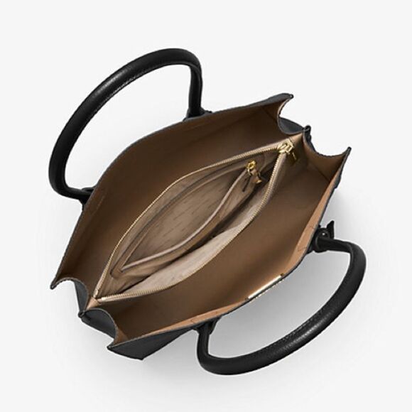 Michael Kors Pebbled Leather Tote Bag in Navy Blue - Picture 2 of 9